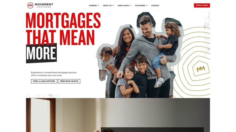 Screenshot of Movement Mortgage website